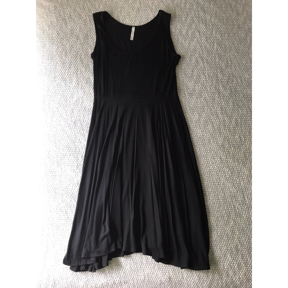 Cotton/spandex LONG black dress, super comfortable
